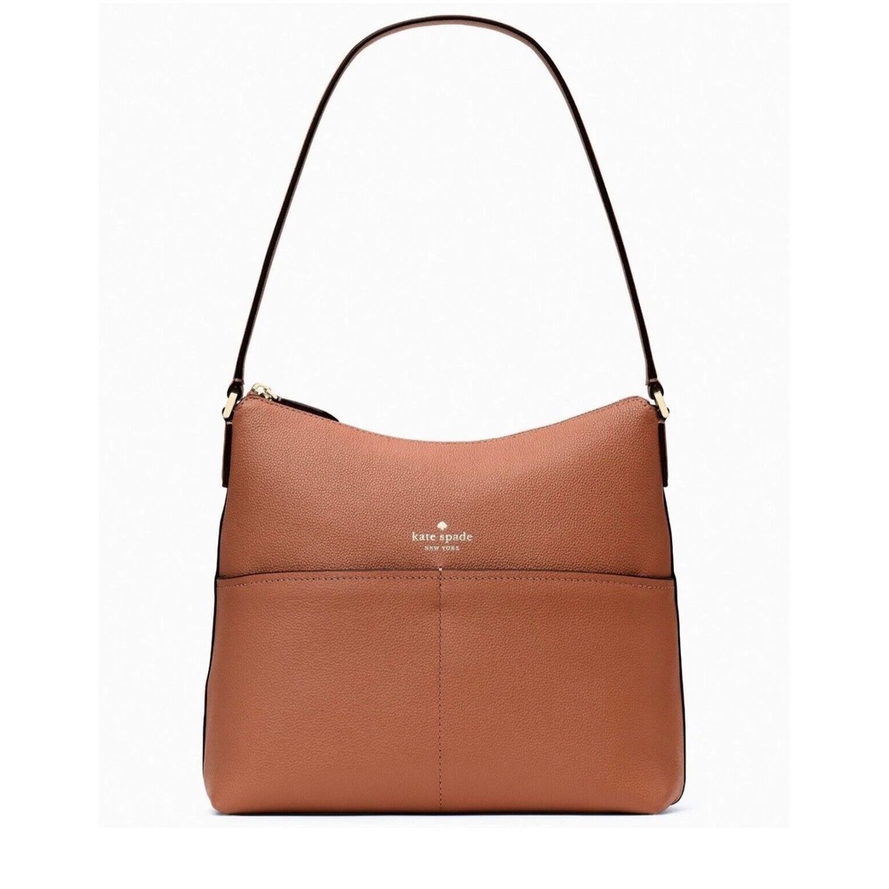 Kate Spade Bailey Brown Leather Shoulder Bag K4650 Warm Gingerbread